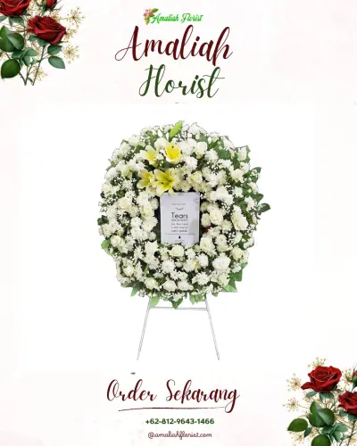 Krans Bunga Duka Cita di Sitimulyo